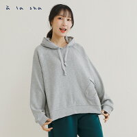 a la sha 阿財口袋拼接帽T a la sha 阿財口袋拼接帽T