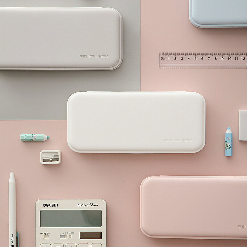 創意簡約日系筆盒磨砂小清新鉛筆盒多功能收納盒可愛小學生文具盒 3