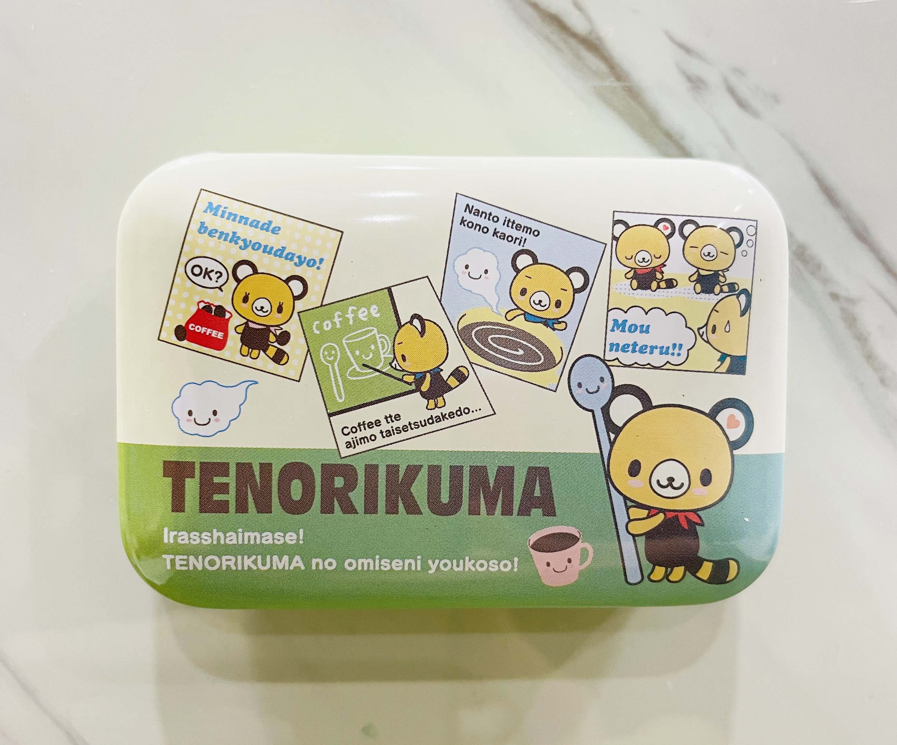 【震撼精品百貨】Tenorikuma 拿鐵熊~日本sanrio三麗鷗 置物空盒方型鐵盒-亮綠(此商品有褪色)*32795