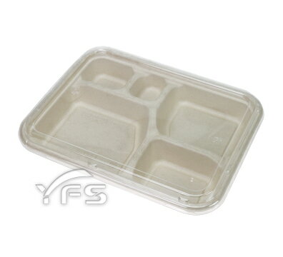 CJ-3062五格植纖餐盒 (便當 外帶 外食 自助餐 植纖維)【裕發興包裝】TH018TH019