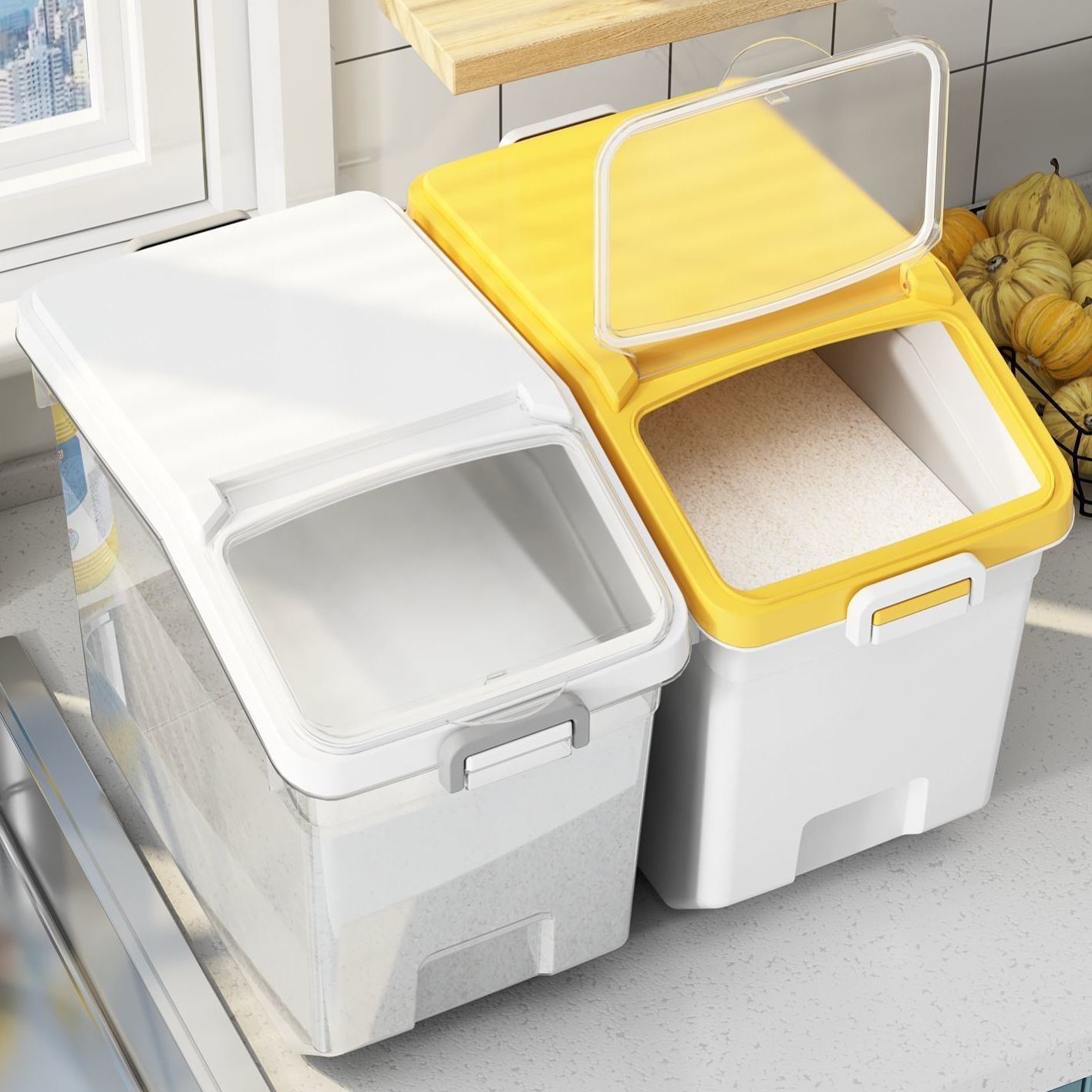 用多功能缸廚房桶防蟲麵粉食盒五谷雜糧儲物收納桶