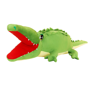 现货清出单品 毛絨公仔 可愛鱷魚毛絨玩具 卡通趴姿鱷魚公仔大號抱枕玩偶