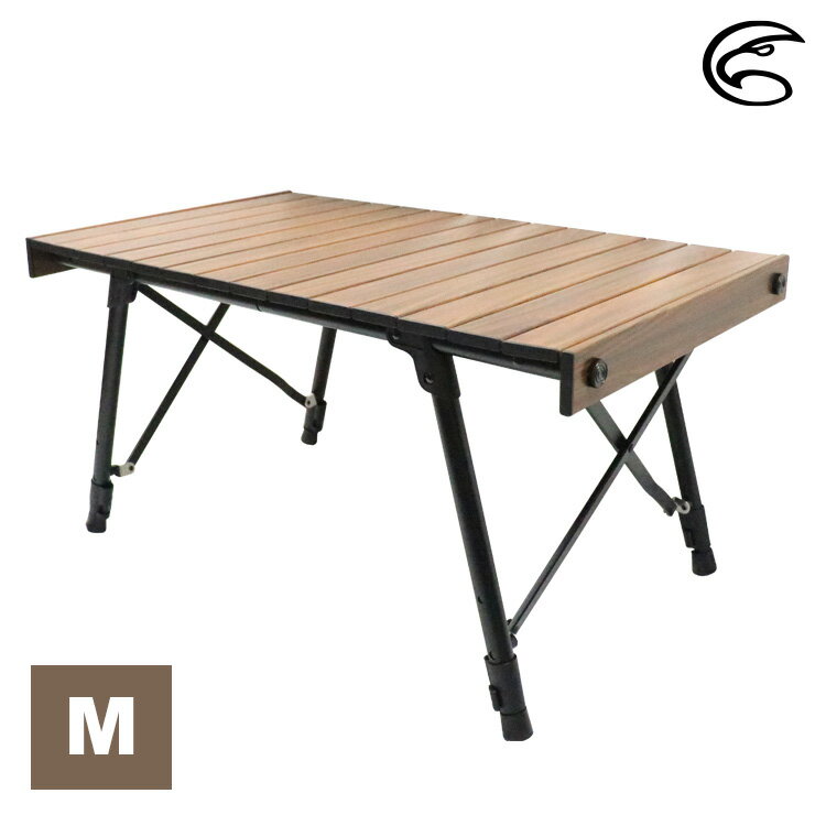 ADISI 木紋兩段式鋁捲桌 AS21028-1 (M) / 城市綠洲 (摺疊桌 露營桌 蛋捲桌 高度可調)