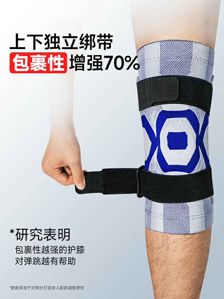 籃球護膝雙綁帶專業運動男女士護具膝蓋半月板保防護一體防撞裝備