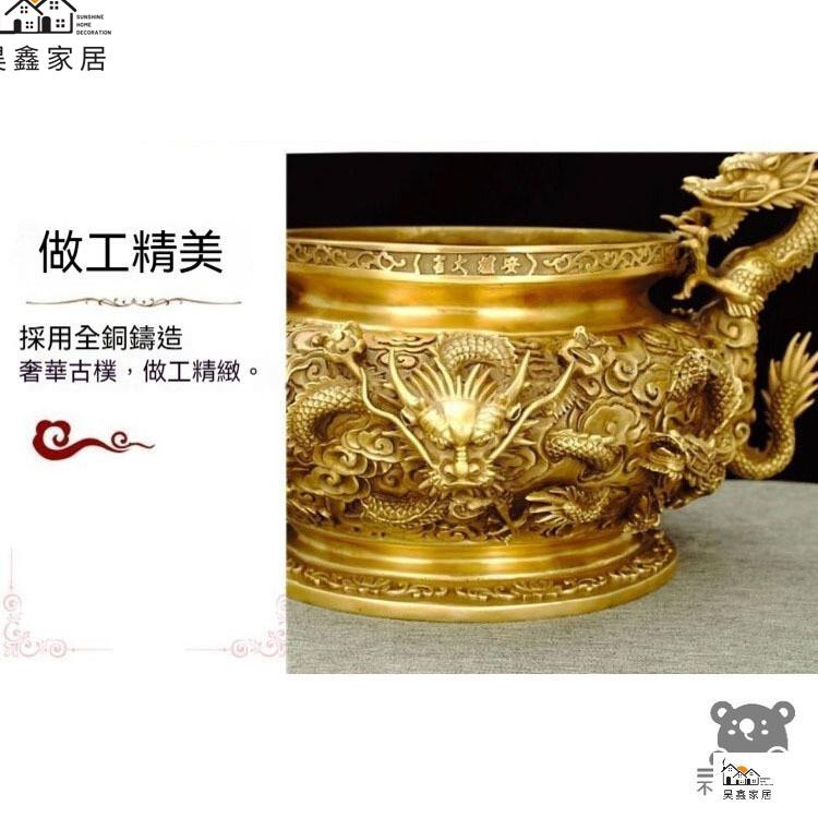 公司貨可開發票【免運龍頭純銅香爐】神桌香爐燒香爐雙龍神明爐供奉香爐
