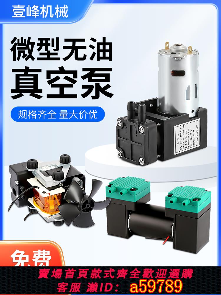 【臺灣公司 可打統編】微型電動直流真空泵小型抽氣泵貼片機吸氣泵氣動迷你隔膜泵壓力泵