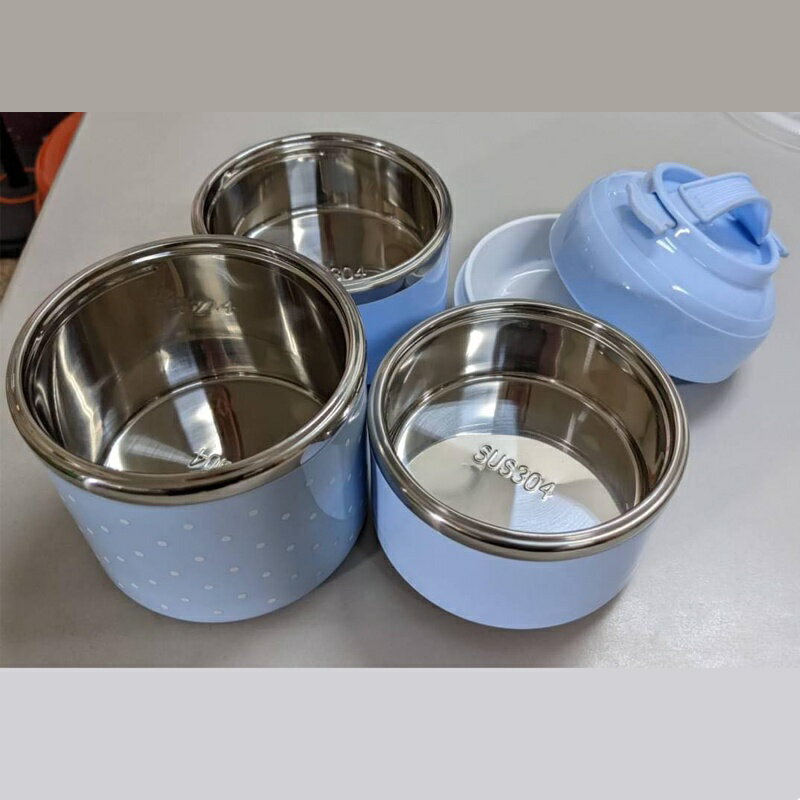 304不鏽鋼三層提鍋【緣屋百貨】天天出貨 便當盒 保溫盒 不鏽鋼保溫盒 保鮮盒 外帶盒 多功能便當盒 三層便當盒 野餐盒 4
