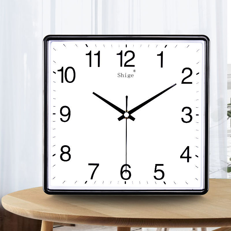 北歐ins客廳靜音鐘表幾何植物花卉創意極簡掛鐘藝術家用臥室時鐘