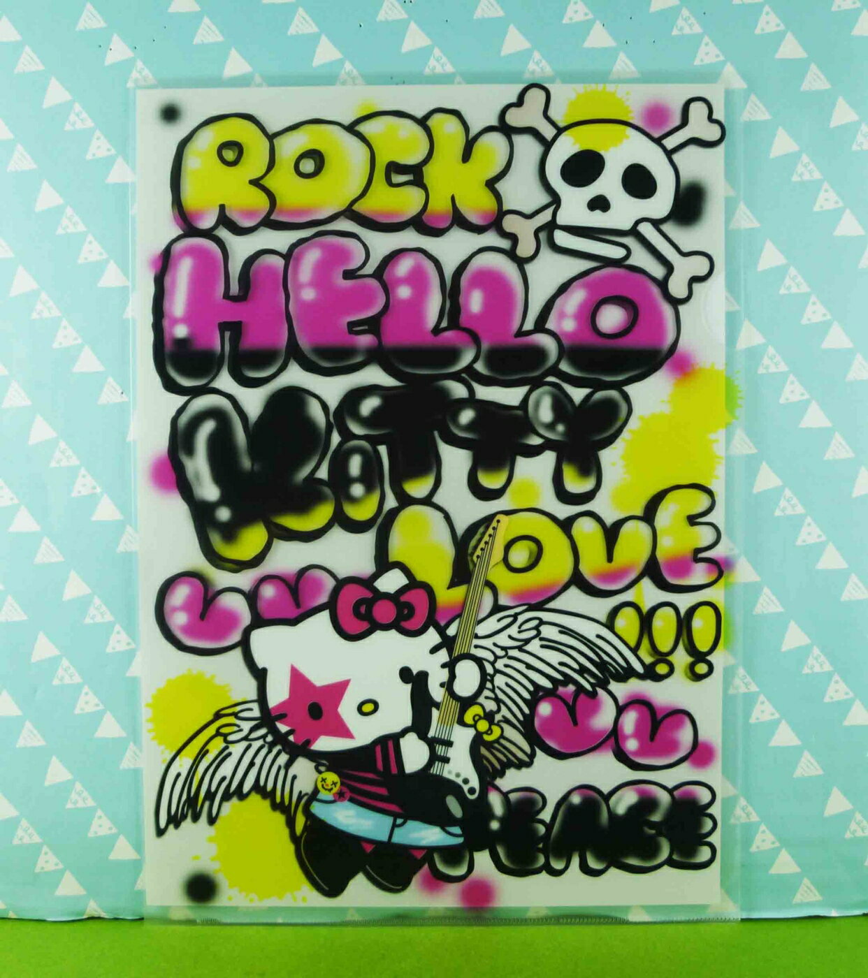 【震撼精品百貨】Hello Kitty 凱蒂貓 文件夾 骷髏【共1款】 震撼日式精品百貨