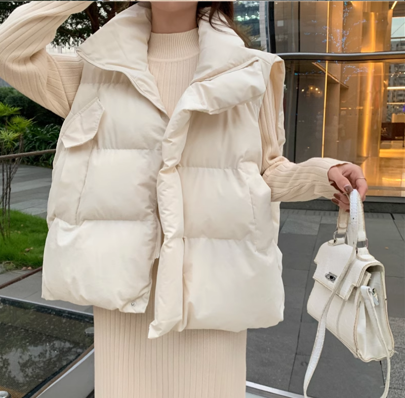 羽絨棉馬甲女秋冬季寬松外穿背心外套坎肩馬夾女外搭【步行者戶外生活館】