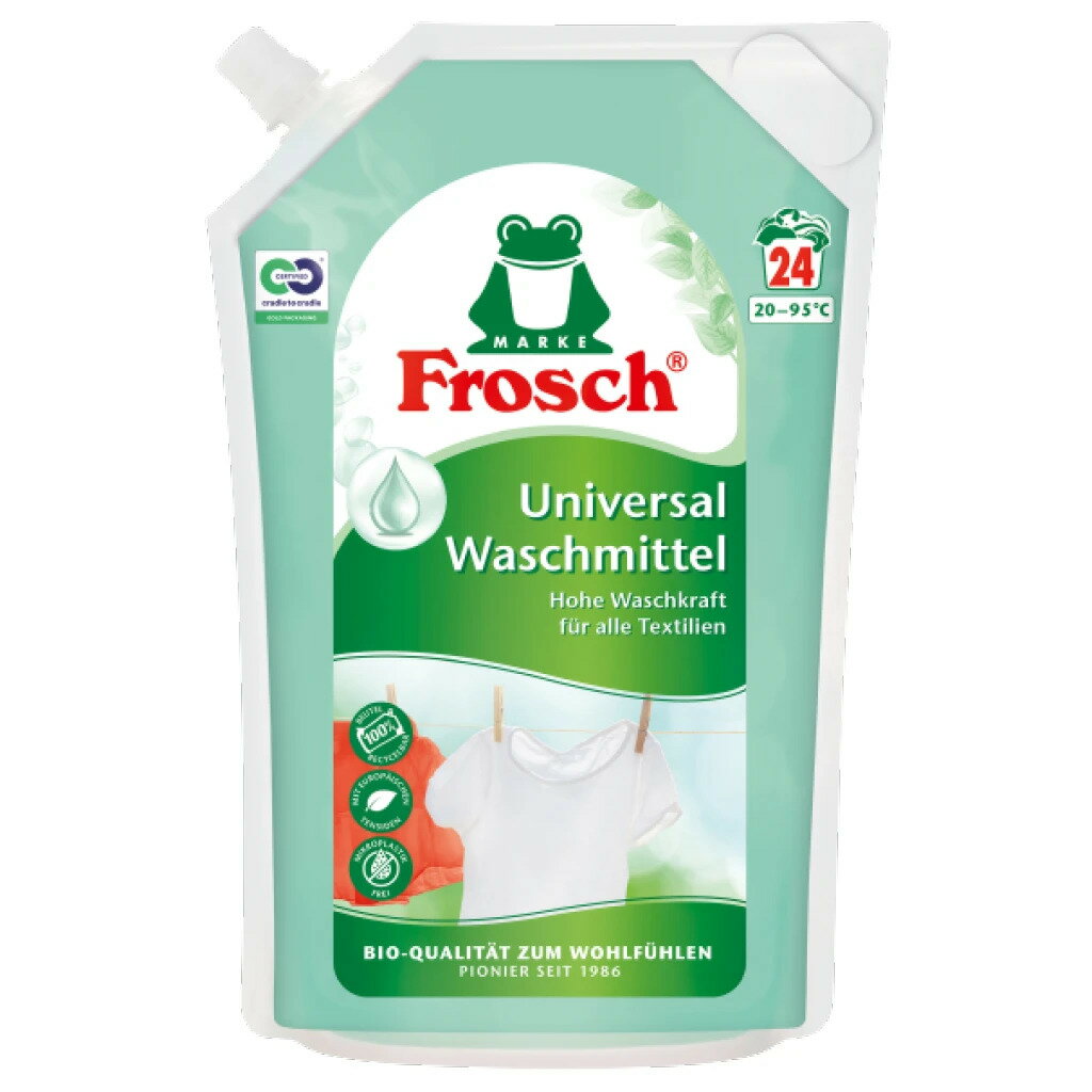 【心心哈德】Frosch德國小綠蛙 增豔洗衣精 補充包 1.8L 持久護色 附發票｜全場下殺★滿額再享折扣