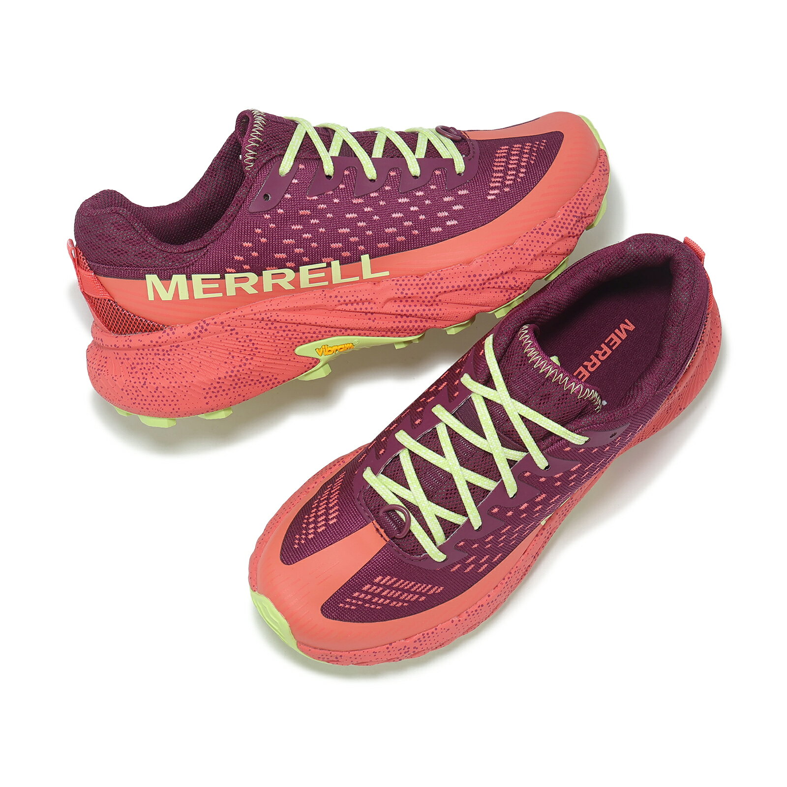Merrell 越野跑鞋 Agility Peak 5 女鞋 紅 綠 回彈 抓地 戶外 運動鞋 ML068668 6