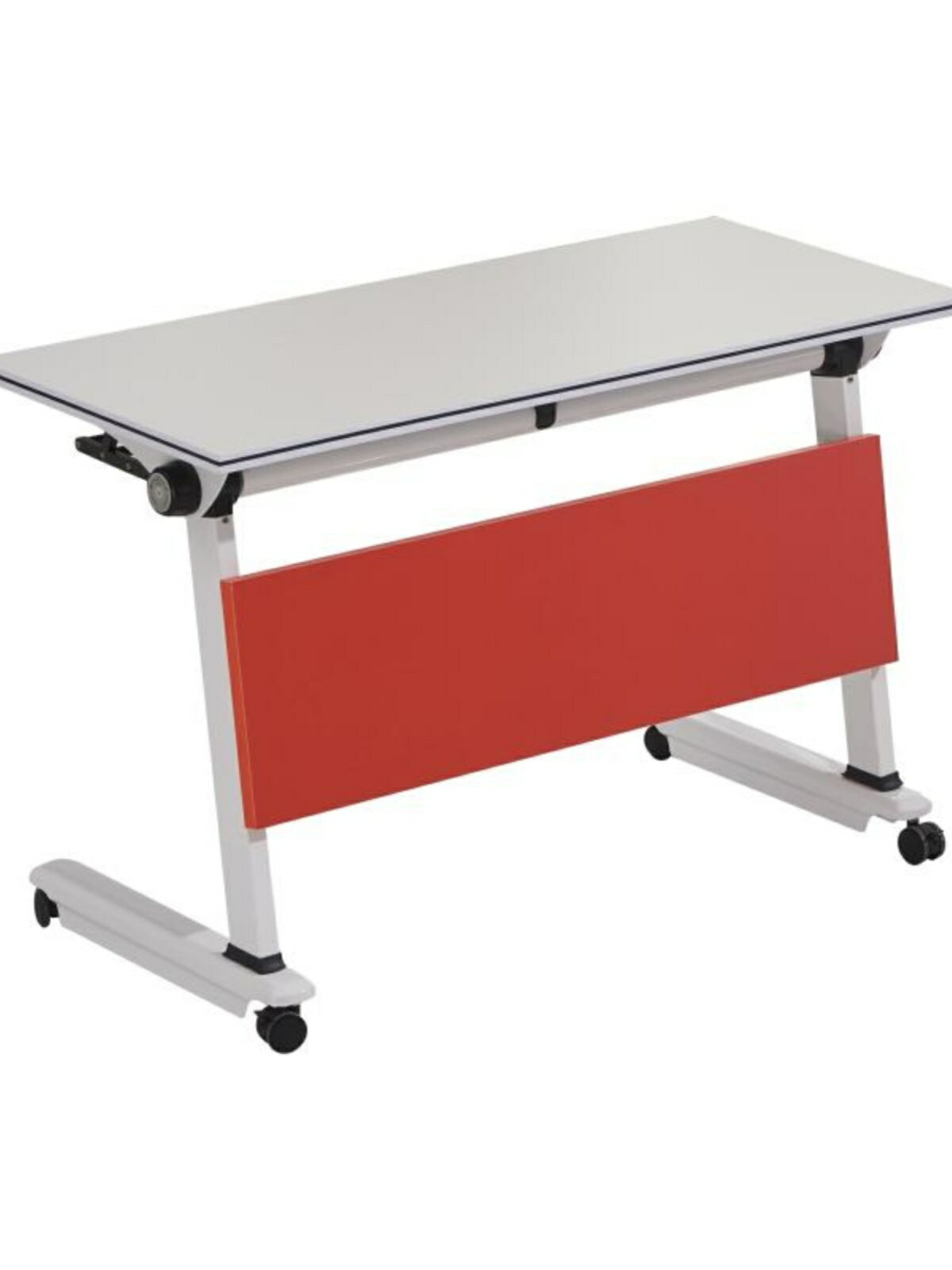 簡約折疊桌培訓桌組合拼接橢圓形會議桌辦公長條桌學生課桌椅滑輪