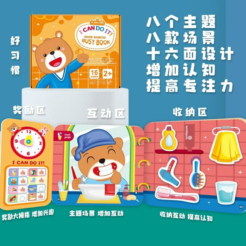 新品上市 撕拉粘貼書貼畫 啟蒙安靜書 幼兒園早教 認知教具 兒童專注力 益智玩具 1