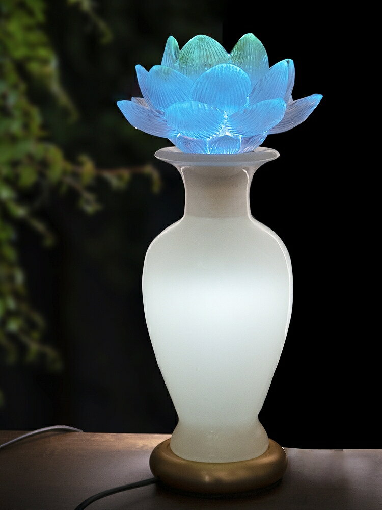 含運 蓮花燈佛供燈插電新款led荷花燈家用仙家燈長明燈 寺院供具觀音燈