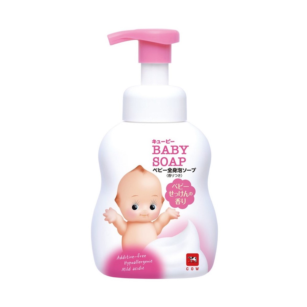 日本 COW牛乳石鹼 Baby Soap 嬰兒全身泡泡沐浴乳 清潔慕斯 400ml 低刺激 無色素 全身可用【領券滿額再折千11/30止】 1