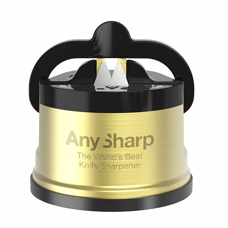AnySharp 磨刀器 Pro Chef Metal Knife Sharpener 黃銅/銅/奶油白/金屬紅/橘/粉/奶油綠/綠/紫 [2美國直購]