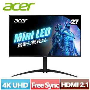 【最高22%回饋 5000點】 ACER宏碁 27型 XV275K P3 4K電競螢幕