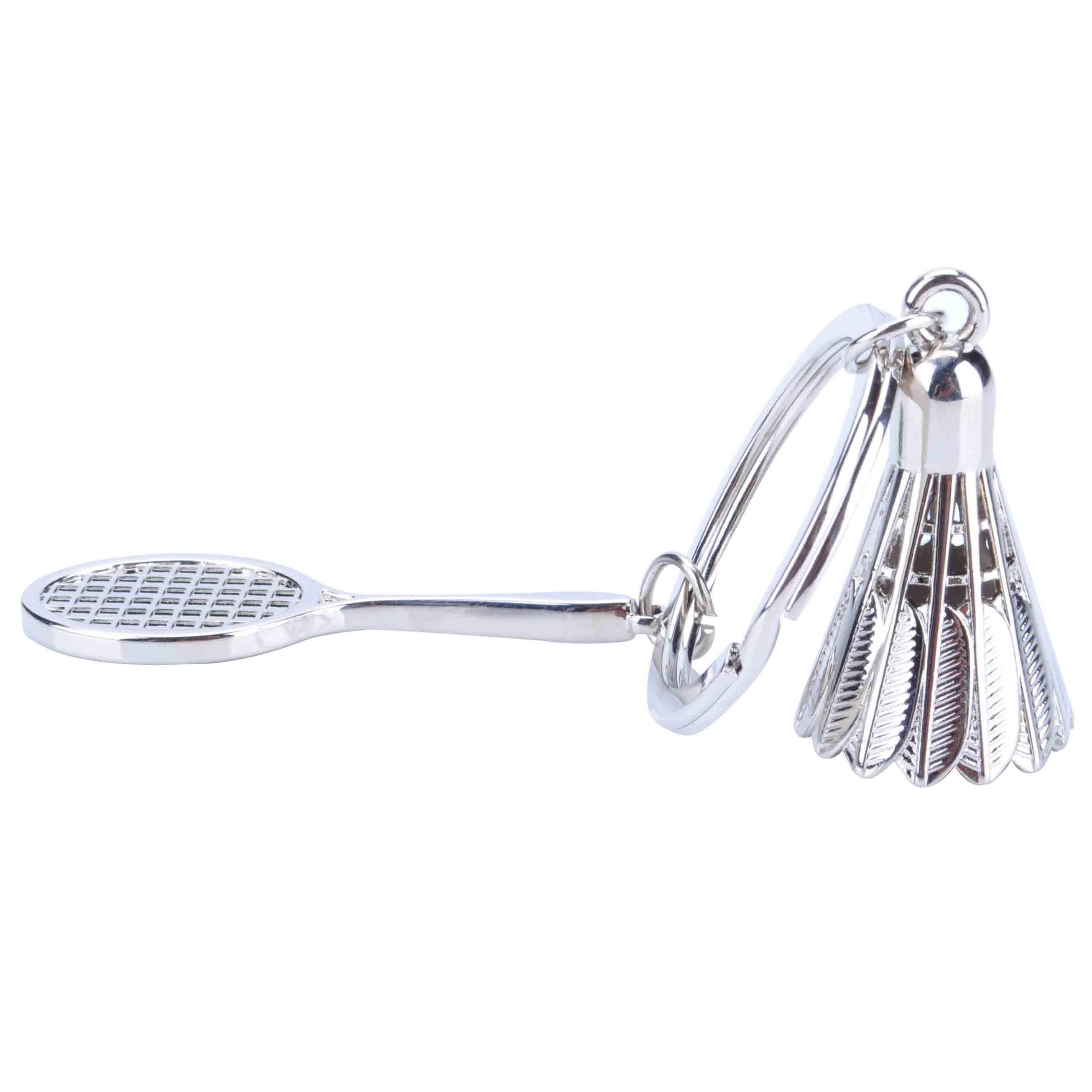 新款羽毛球拍鑰匙扣輕松隨意揮拍創意情侶運動鑰匙鏈可愛生日禮品 4