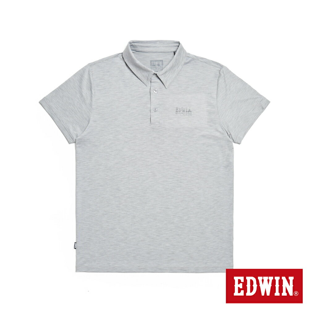 EDWIN 涼感系列 短袖POLO衫-男款 銀灰色