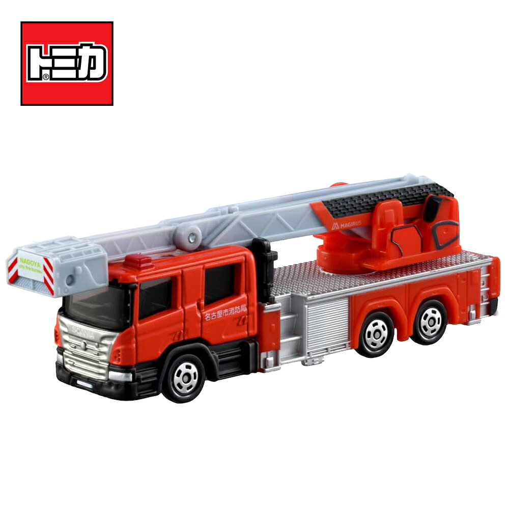 【日本正版】TOMICA NO.145 名古屋消防車 名古屋市消防局 消防車 雲梯車 玩具車 長盒 多美小汽車 - 160908