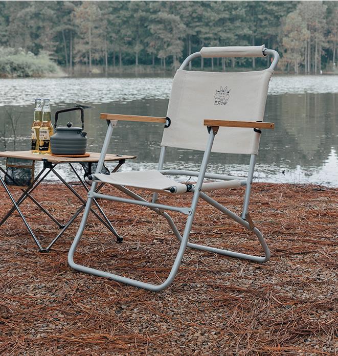 釣魚椅 戶外鋁合金折疊椅便攜野營露營椅子英軍椅休閒釣魚靠背椅