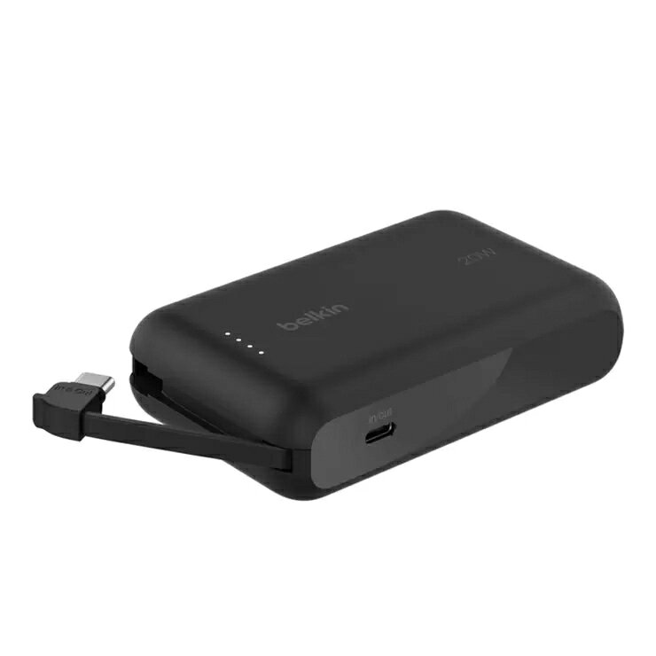 Belkin BoostCharge Pro 10K自帶線行動電源 2入 黑