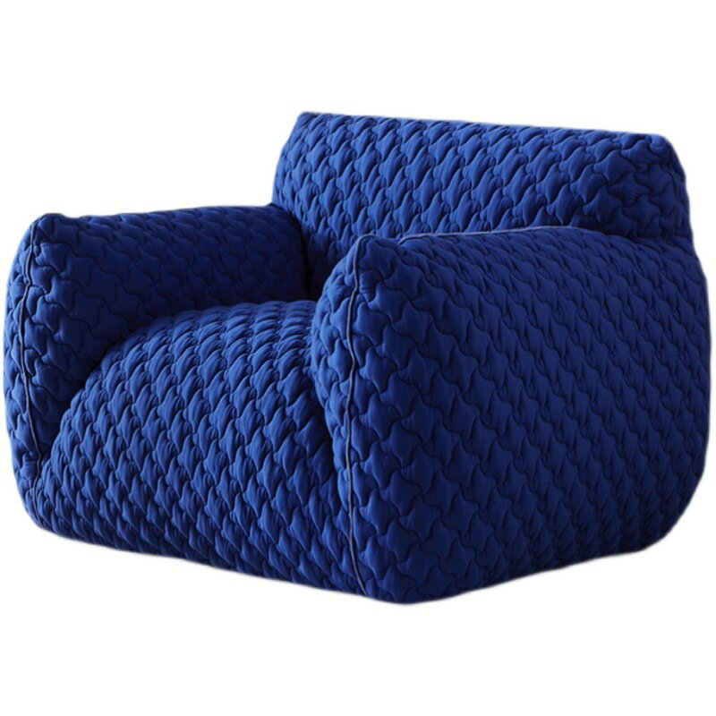 沙發客廳現代簡約輕奢網紅小戶型布藝懶人藍胖子沙發椅