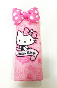 【震撼精品百貨】Hello Kitty 凱蒂貓 凱蒂貓 HELLO KITTY 車用安全帶套-粉蝴蝶結#45165 震撼日式精品百貨