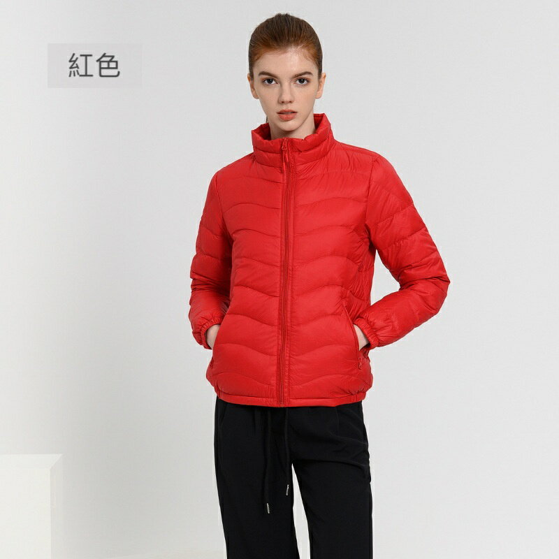 【巴黎精品】真 羽絨90%白鴨絨 輕羽絨服白鴨絨外套-百搭短款輕薄立領女外套5色a1dl6