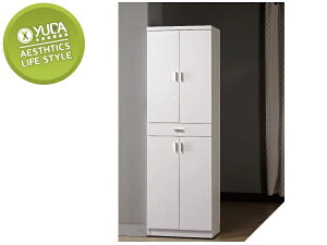 【YUDA】米洛斯 6.5尺 純白色 雙面造型 高鞋櫃/玄關櫃 J23M 894-1