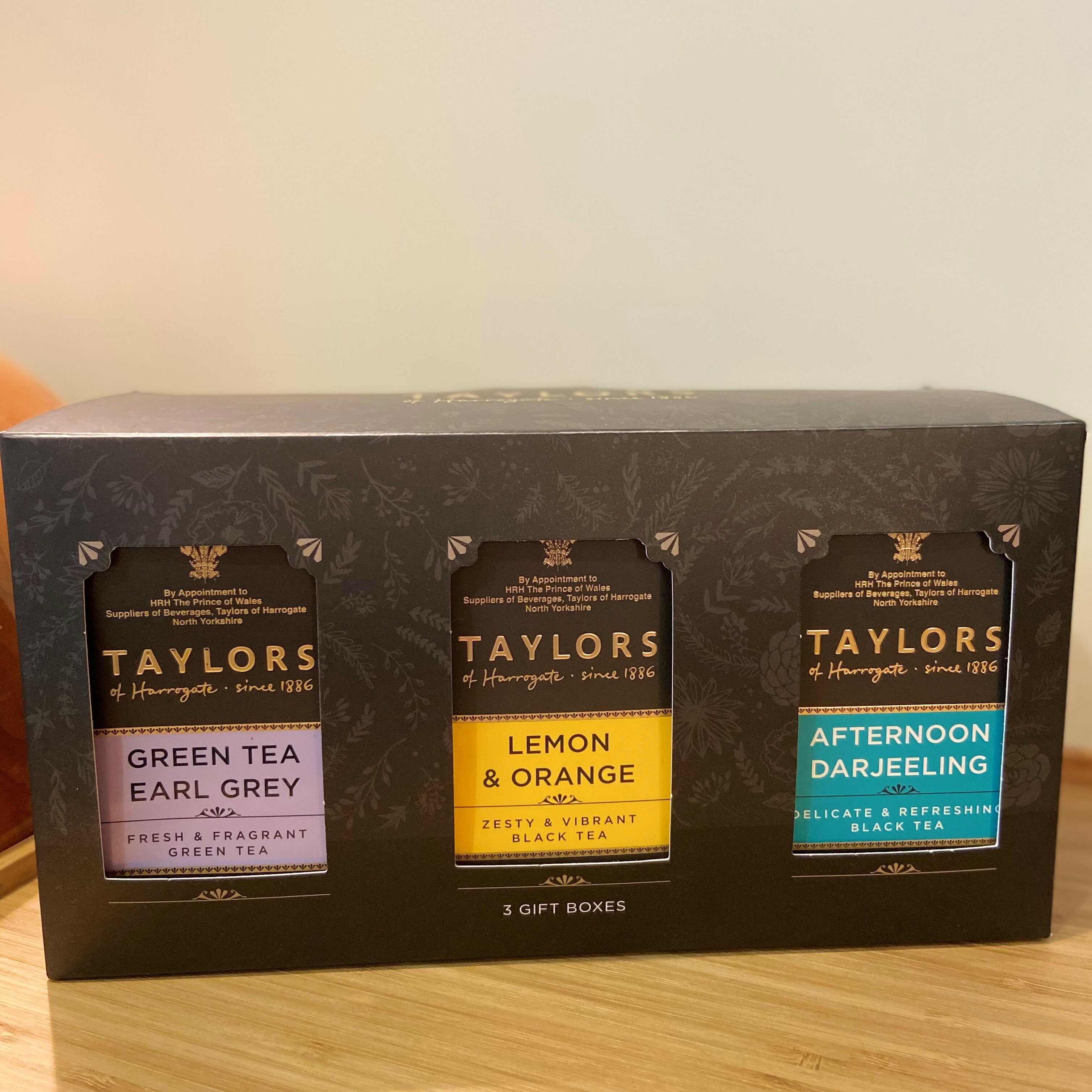 Taylors英國皇家泰勒茶【3入經典禮盒-伯爵綠茶+檸檬香橘茶+大吉嶺午茶】