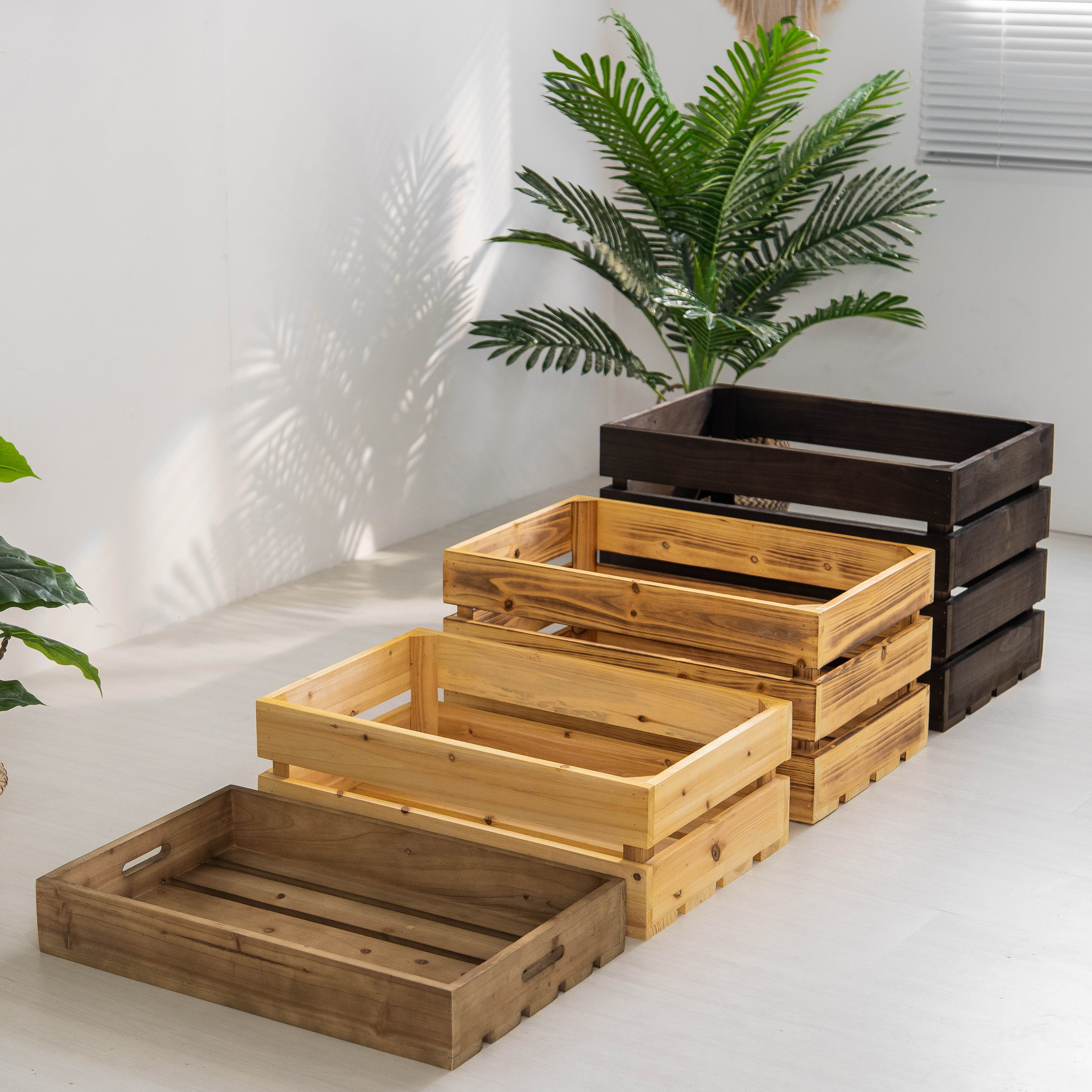 木箱木箱子復古木箱超市陳列展示堆頭實木收納箱木框箱木筐木條箱