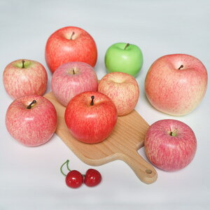 假蘋果模型仿真水果家居裝飾櫥柜擺件兒童玩具紅富士貢品道具塑料