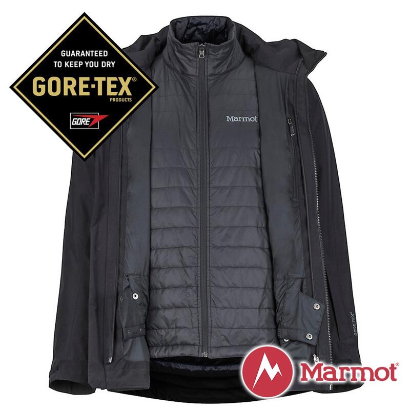【Marmot】男 GORE-TEX KT二件式外套『黑色』 74700-0001