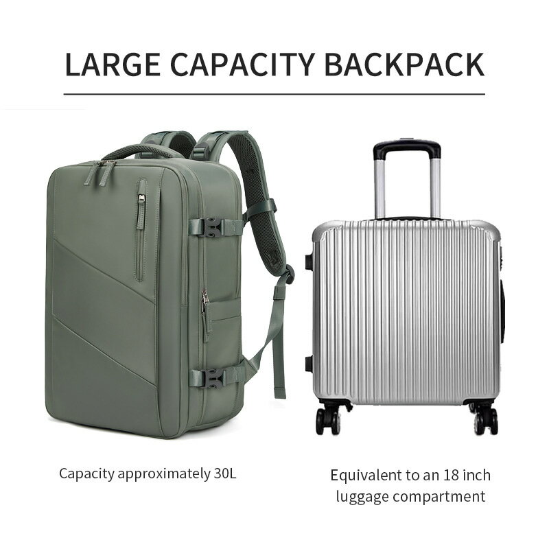 雙肩包女士外出短途旅行包大容量大學生電腦書包出差旅游行李包