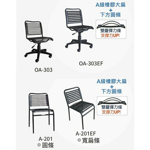 辦公椅 大扁條款 OA-130EF 圓條款 活動椅 員工椅 彈力繩椅 滑輪椅 居家椅 書桌椅 休閒椅 升降椅 彈力繩電腦椅 5