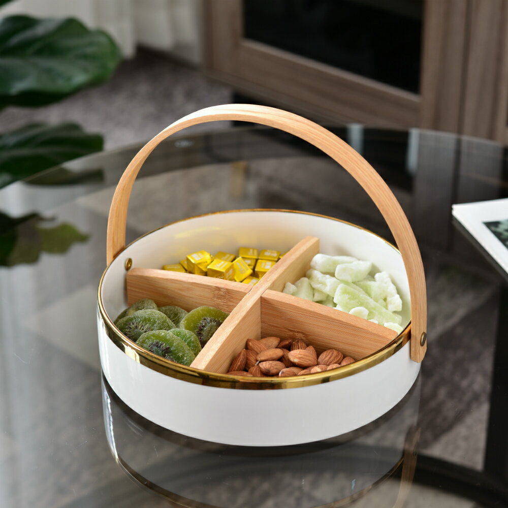 輕奢水果盤擺件北歐風格客廳茶幾零食盤子現代家用網紅糖果盆創意