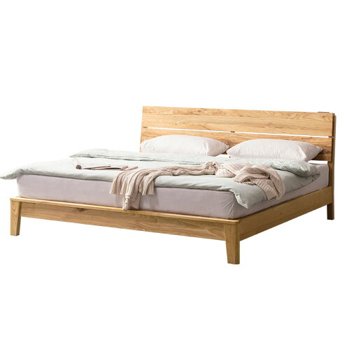 007 艾伯特ASH梣木實木5尺床片台 實木製造、低甲醛、標準雙人床架【myhome8居家無限】★APP下單享點數4% 2