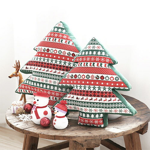 ✤宜家✤聖誕樹抱枕 (小樹42X42cm) 沙發靠墊 聖誕佈置 創意節日禮物