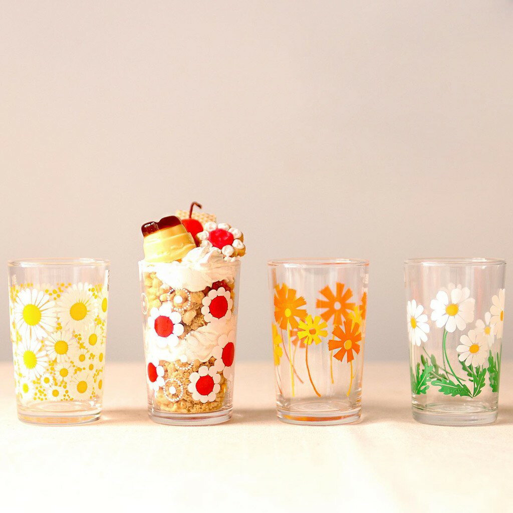 日本ADERIA 昭和復古花朵水杯 / 玻璃杯 共4款 Drinkeat金益合