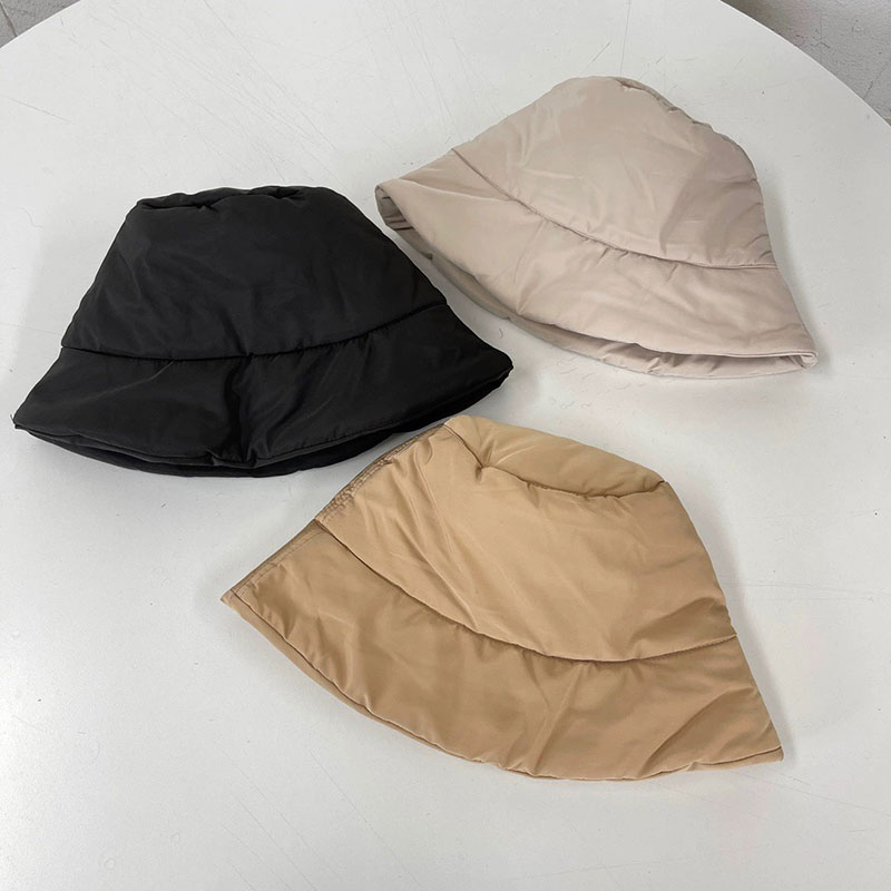 ANNAS 正韓羽絨棉直筒帽 帽子 漁夫帽 盆帽 水桶帽 造型帽 遮陽帽 個性 潮流 黑色 韓國 空氣感帽子 5