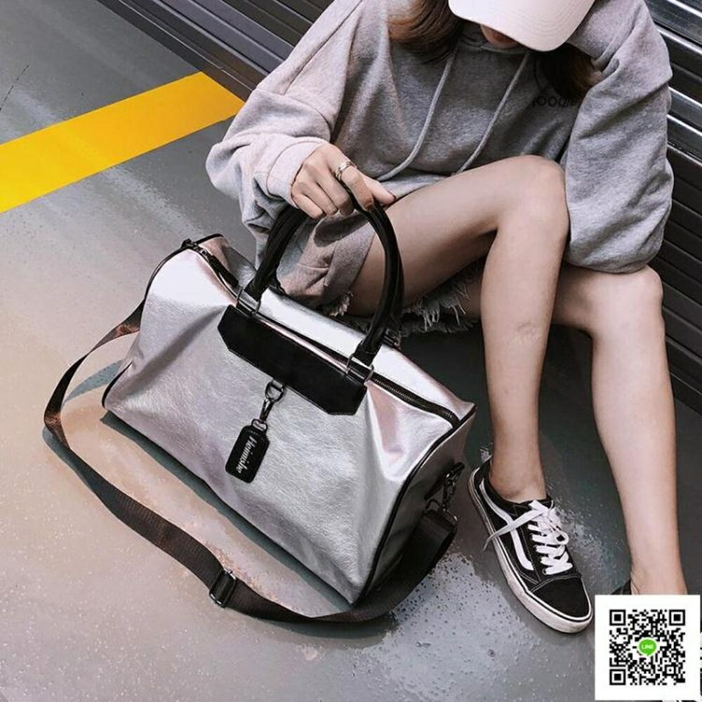 旅行包 短途旅行包女手提韓版旅游小行李袋大容量輕便運動男健身包潮 MKS印象部落