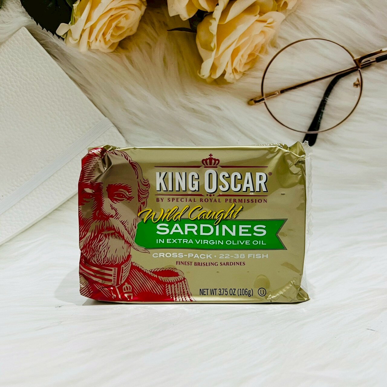 挪威 King Oscar 奧斯卡國王 橄欖油迷你沙丁魚 106g 金袋 沙丁魚 海鮮罐頭 即食罐頭｜全店$299 全家取貨免運｜滿額折500｜APP下單最高賺19%點數⚡