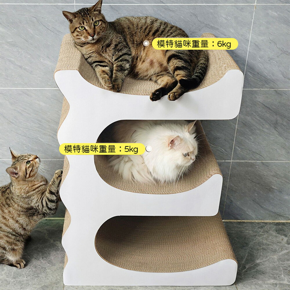 【台灣現貨】E形高端加硬加厚貓抓板 貓抓神器 加強耐用磨爪板 加高加大磨爪面貓窩 貓抓柱貓爬架 0