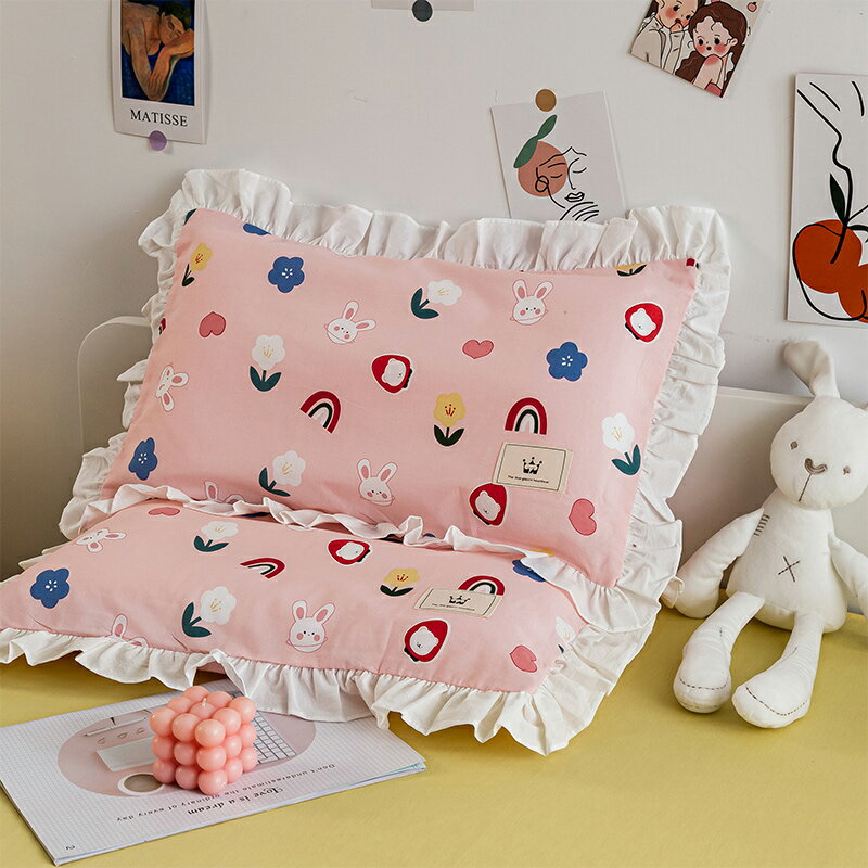 全棉兒童小枕套40×60cm可愛嬰兒寶寶純棉30×50乳膠枕頭套單個裝