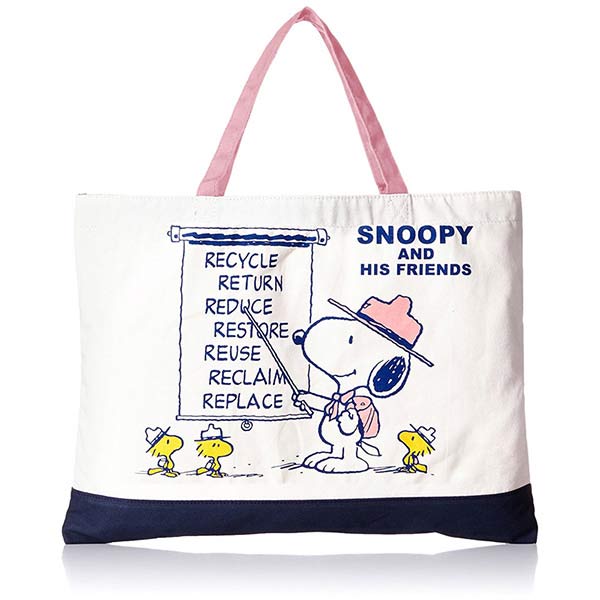 <br/><br/>  CR14211【日本進口正版】史努比 Snoopy 學院篇 手提袋 手提包 肩背包 PEANUTS - 142113<br/><br/>