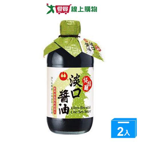 萬家香 純佳釀淡口醬油(450ML)2入組【愛買】