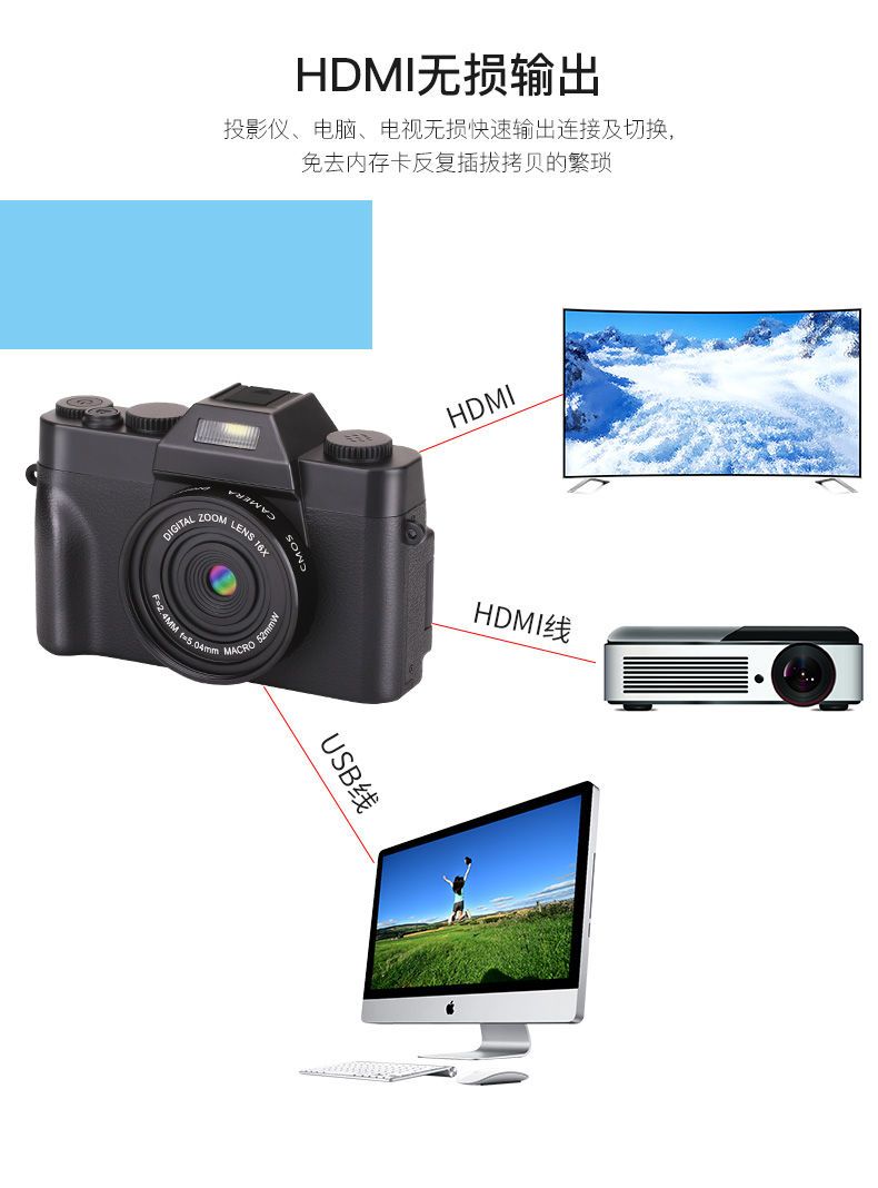 Komery CDR10微單3000萬高清像素16倍4K錄像復古單反數碼照相機 小山好物嚴選 8