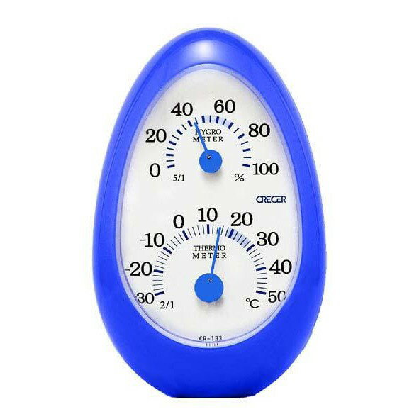 《CRECER溫濕度計(日本原裝)溫度計/濕度計/溼度計/溫溼度計CR-133(藍色)